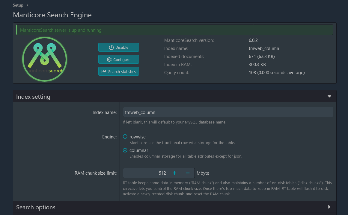 Resource '[DCom] Manticore Search Engine'